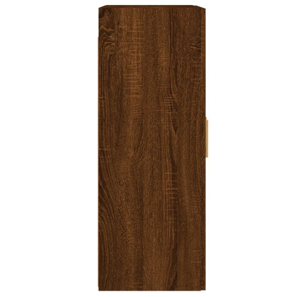 Hangkasten 2 St Bewerkt Hout Bruin Eikenkleur