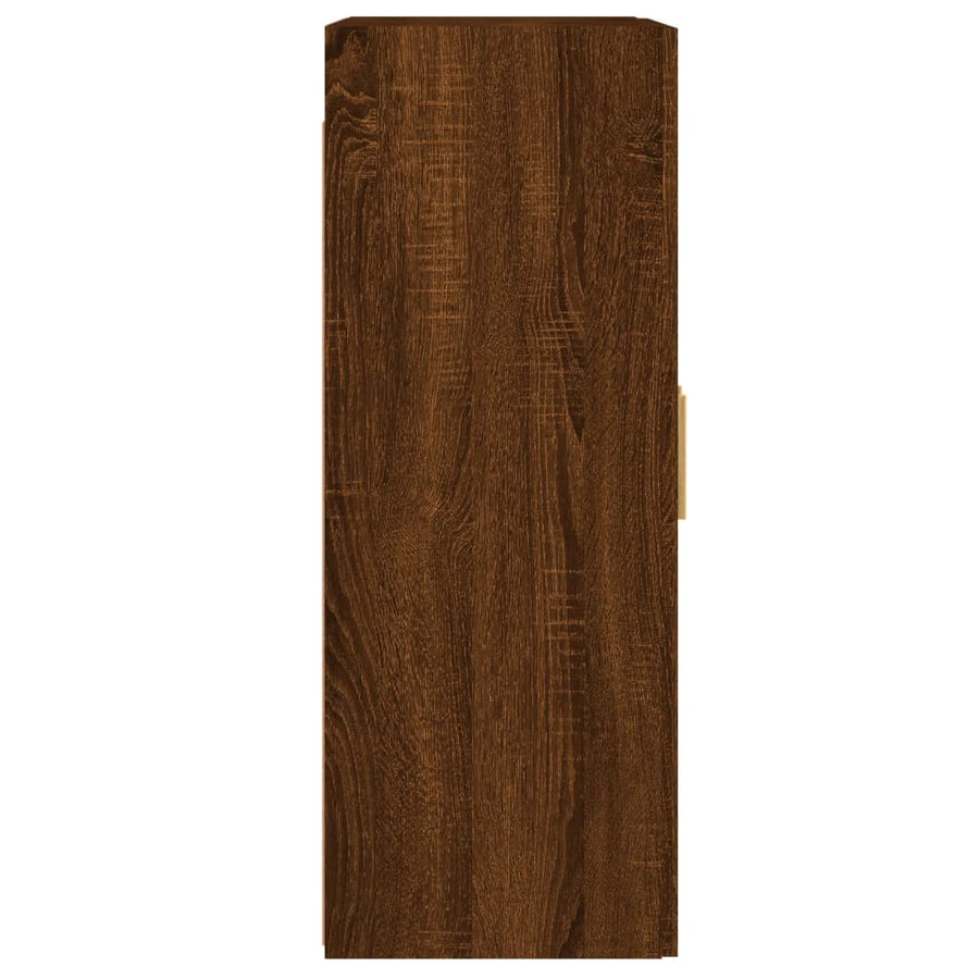 Hangkasten 2 St Bewerkt Hout Bruin Eikenkleur