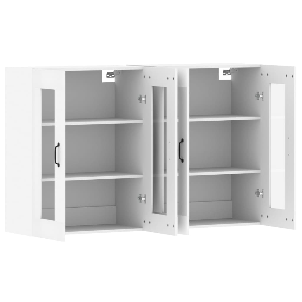 Hangkasten Bewerkt Hout 2 Wit