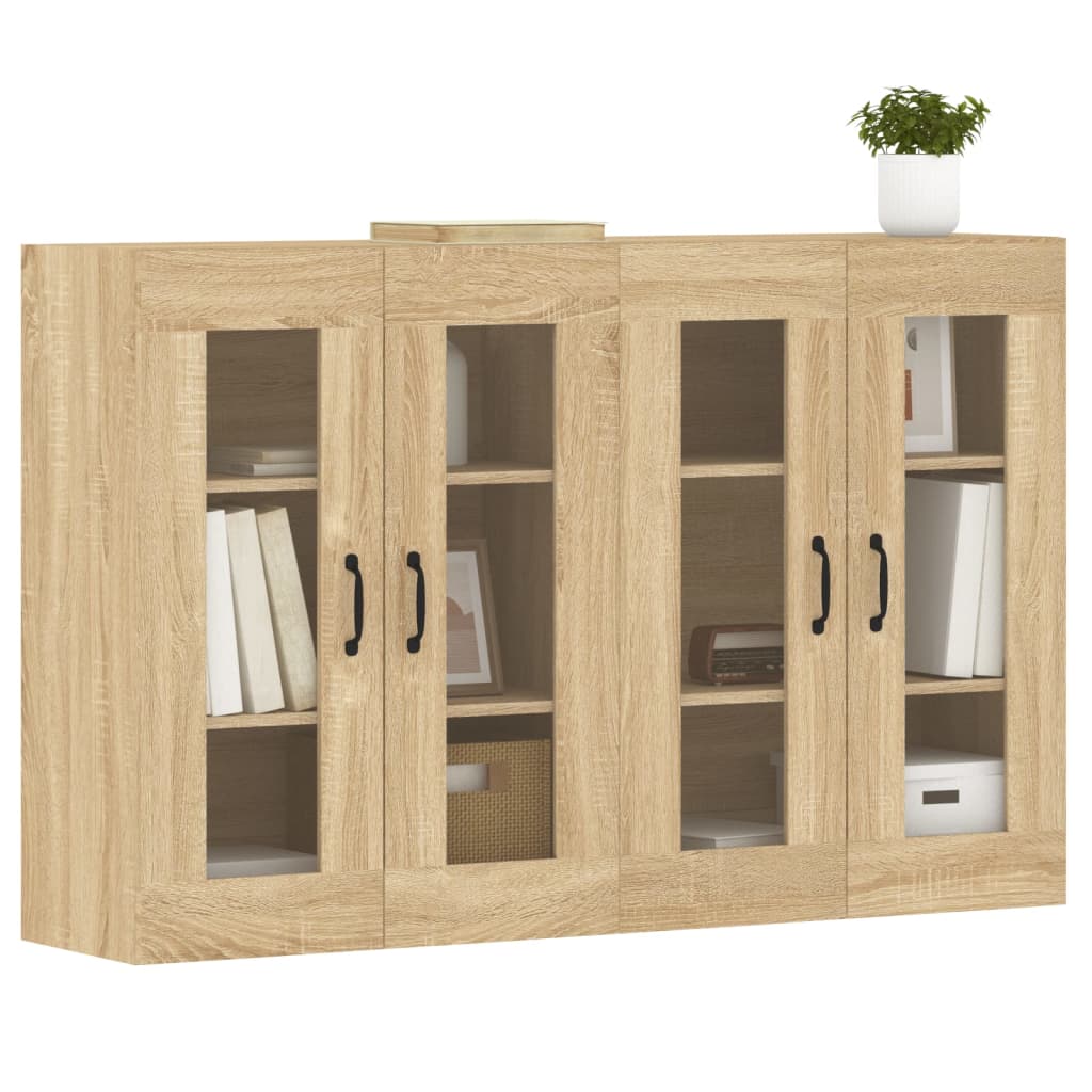 Hangkasten 2 St Bewerkt Hout Sonoma Eikenkleurig
