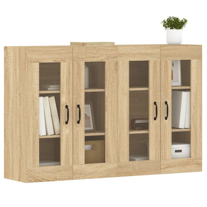 Hangkasten 2 St Bewerkt Hout Sonoma Eikenkleurig