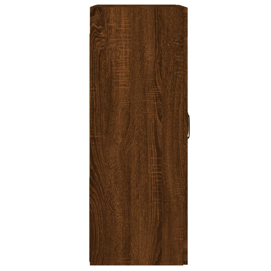 Hangkasten 2 St Bewerkt Hout Bruin Eikenkleur
