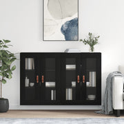 Wall cabinets 2 pc treated black wood
