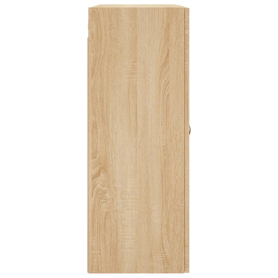 Hangkasten 2 St Bewerkt Hout Sonoma Eikenkleurig
