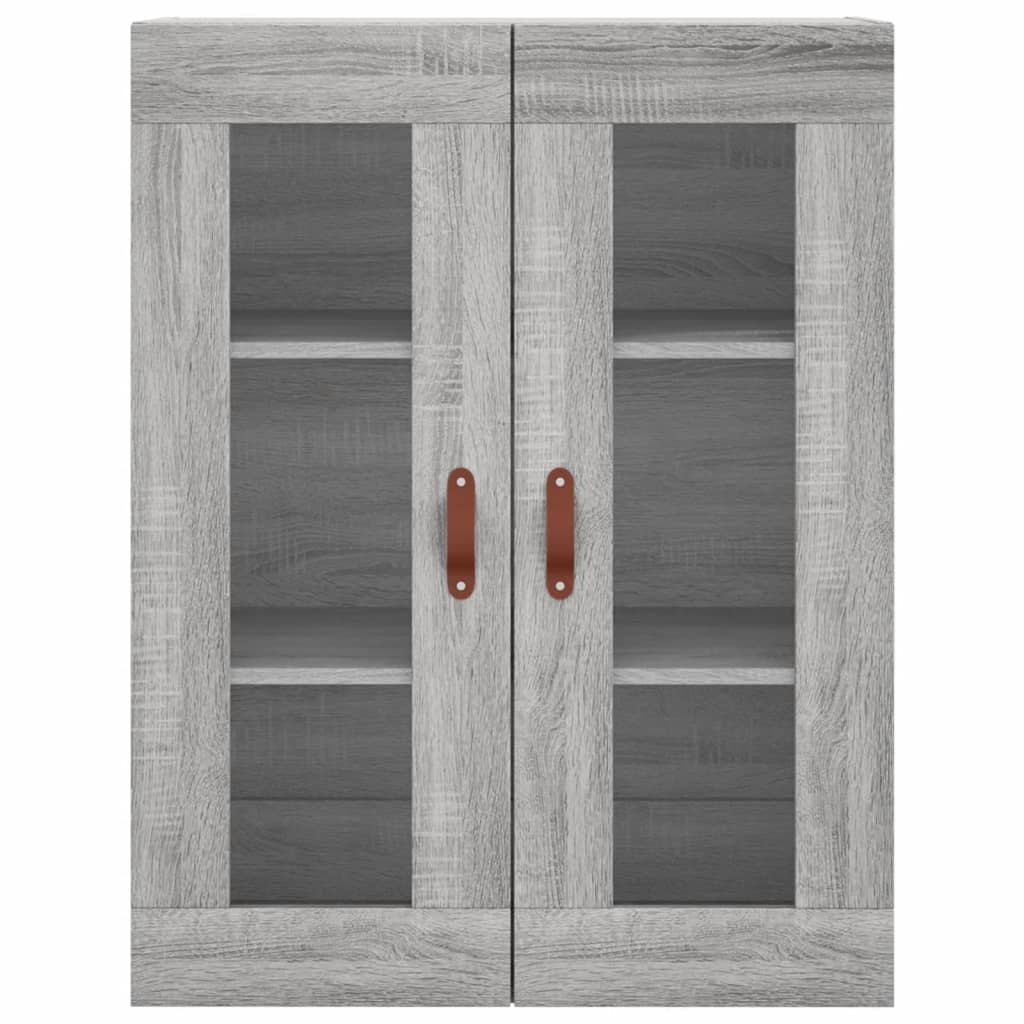 Hangkasten 2 St Bewerkt Hout Grijs Sonoma Eikenkleurig