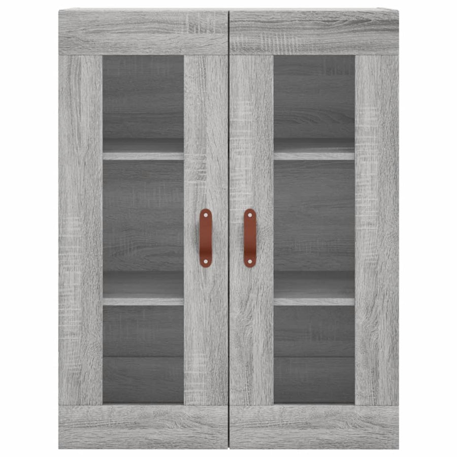 Hangkasten 2 St Bewerkt Hout Grijs Sonoma Eikenkleurig