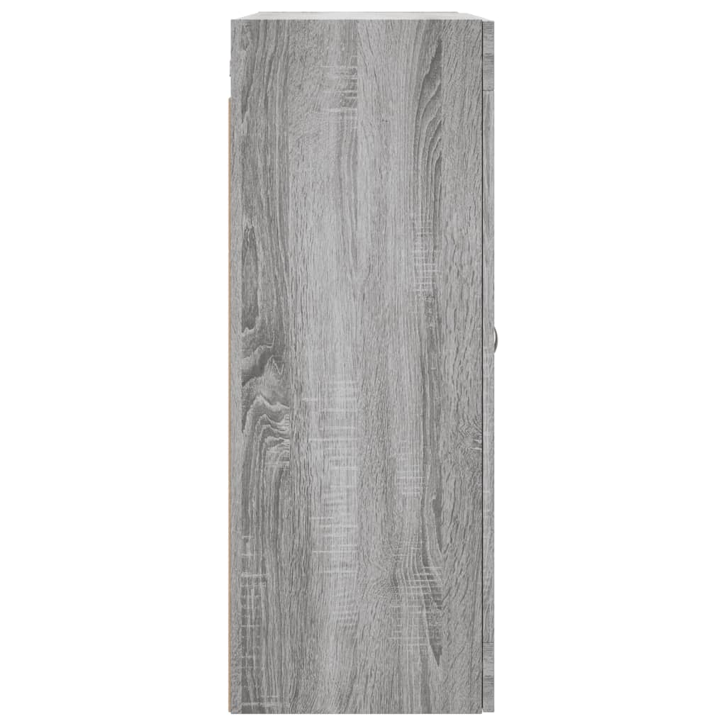 Hangkasten 2 St Bewerkt Hout Grijs Sonoma Eikenkleurig