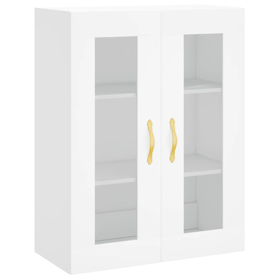 Hangkasten 2 St Bewerkt Hout Wit