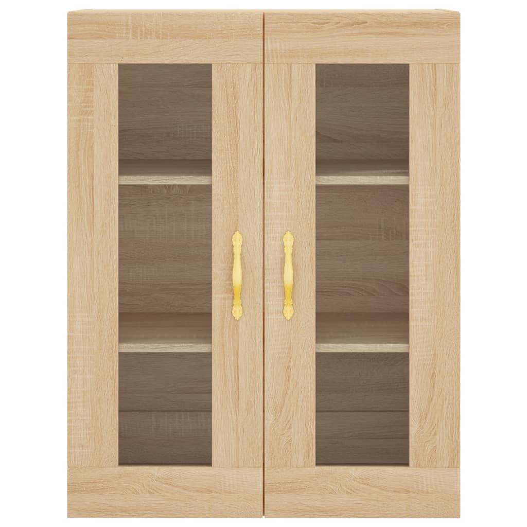 Hangkasten 2 St Bewerkt Hout Sonoma Eikenkleurig
