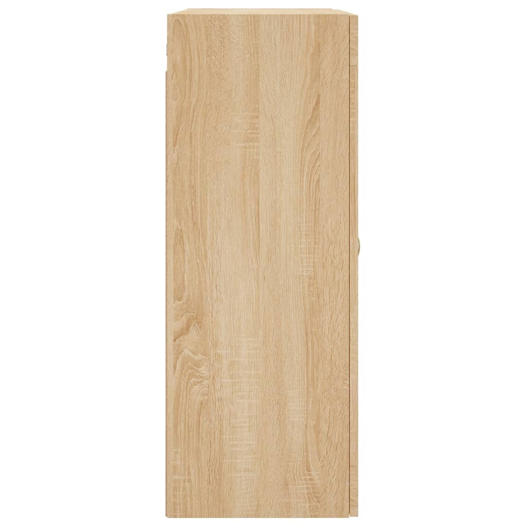 Hangkasten 2 St Bewerkt Hout Sonoma Eikenkleurig