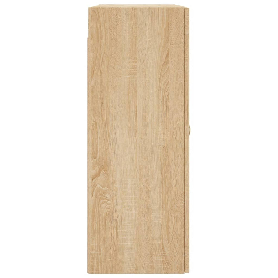 Hangkasten 2 St Bewerkt Hout Sonoma Eikenkleurig