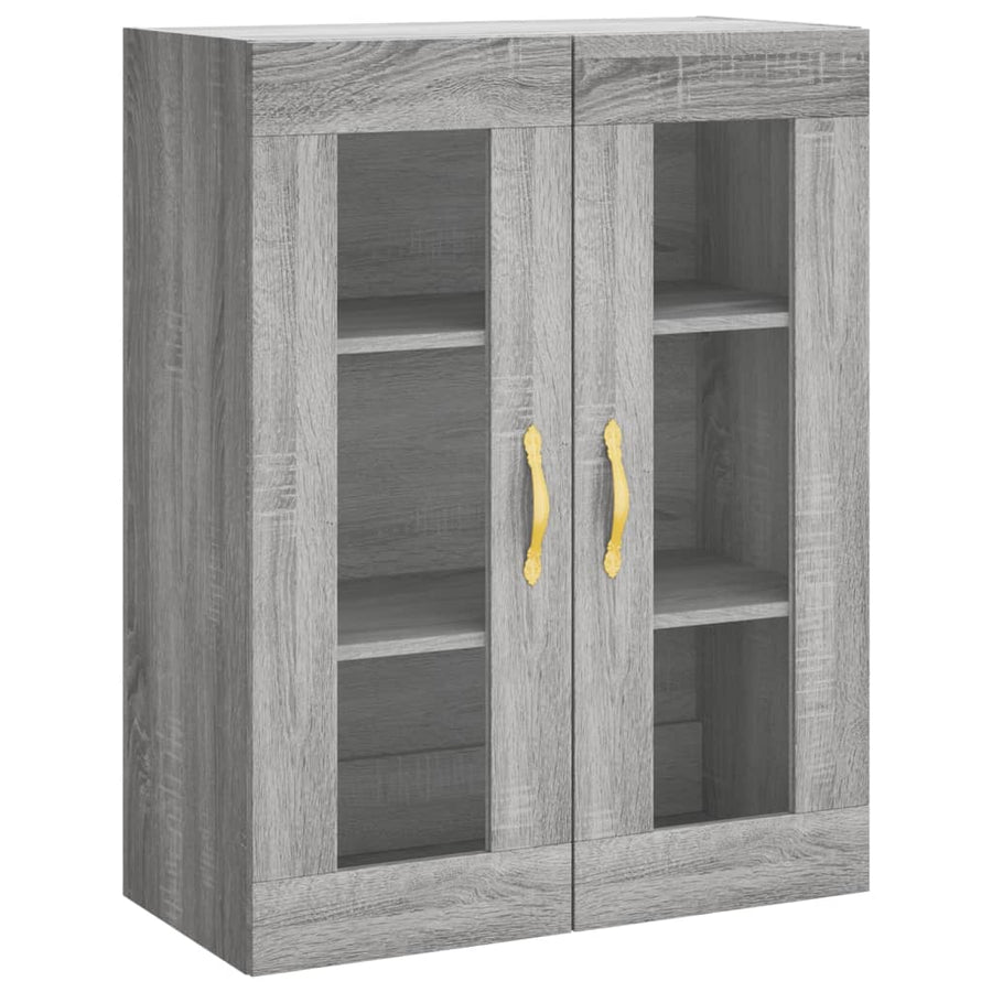 Hangkasten 2 St Bewerkt Hout Grijs Sonoma Eikenkleurig