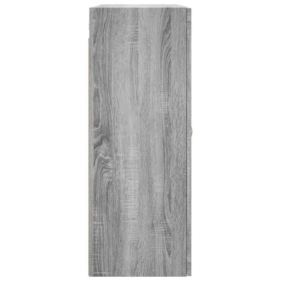 Hangkasten 2 St Bewerkt Hout Grijs Sonoma Eikenkleurig