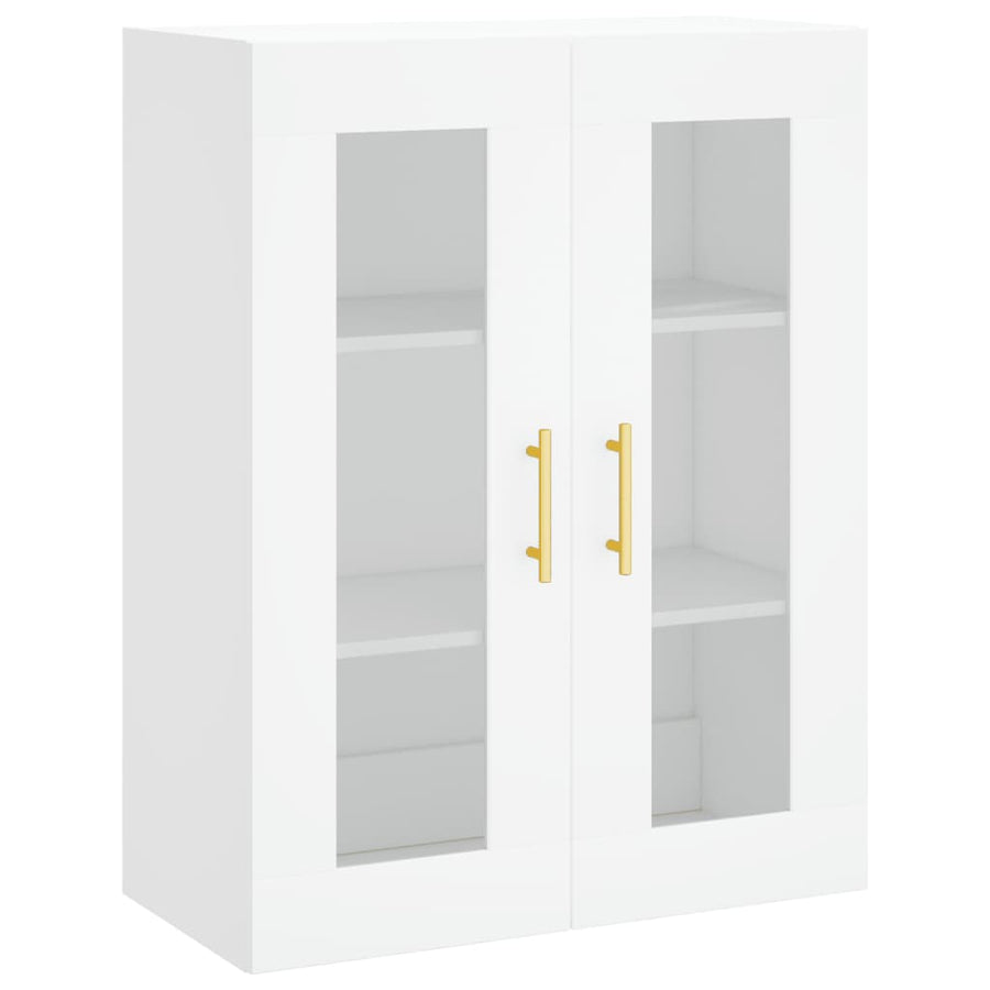 Hangkasten 2 St Bewerkt Hout Wit