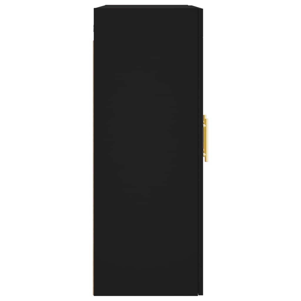 Hangkasten 2 St Bewerkt Hout Zwart