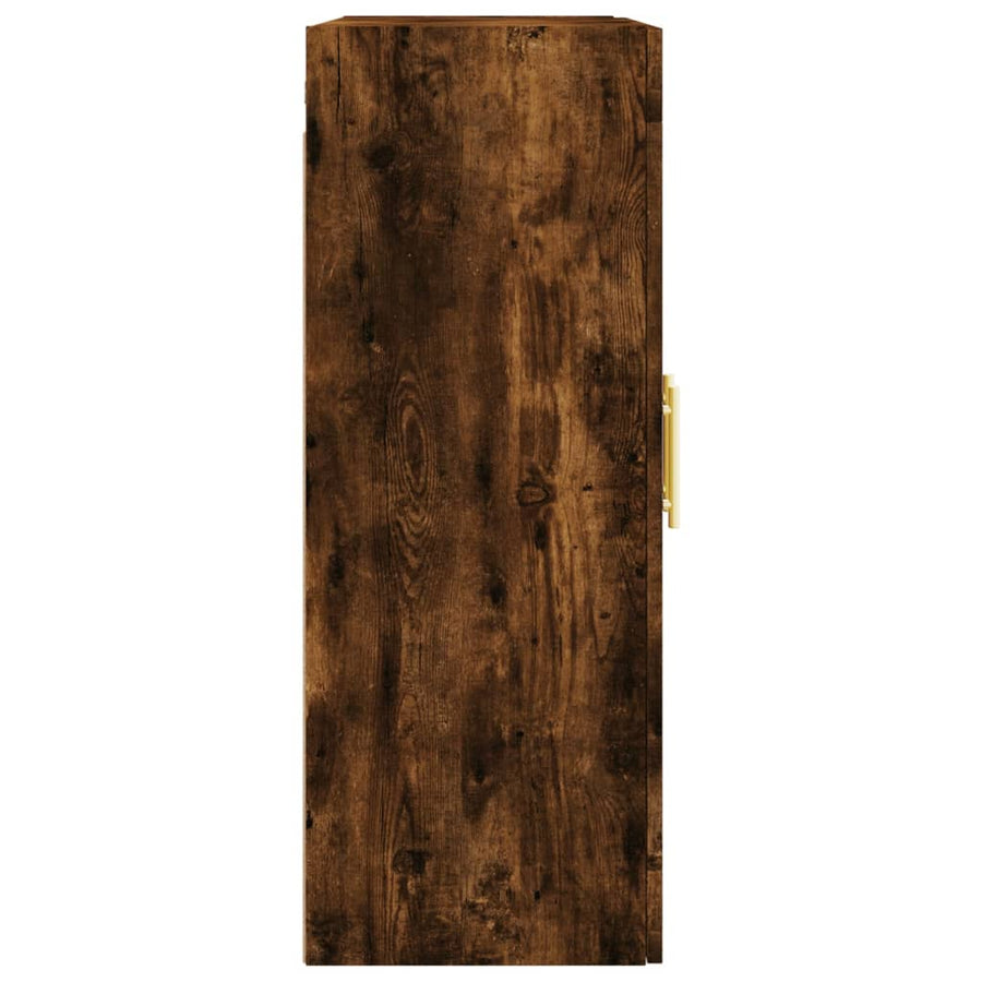 Hangkasten 2 St Bewerkt Hout Gerookt Eikenkleurig