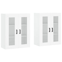 Hangkasten 2 St Bewerkt Hout Wit