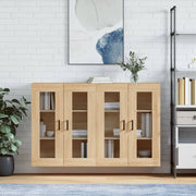 Hangkasten 2 st bewerkt hout sonoma eiken 69,5x34x90 cm