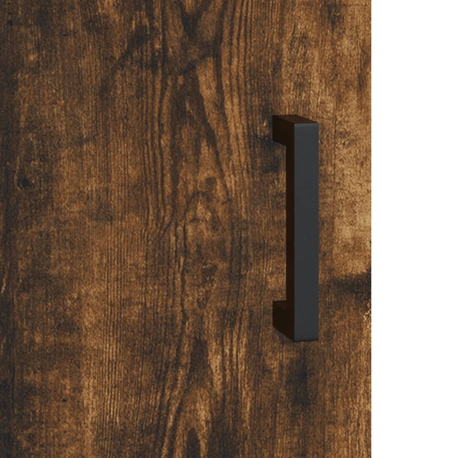 Hangkasten 2 St Bewerkt Hout Gerookt Eikenkleurig