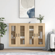 Wandkasten 2 stuks bewerkt hout sonoma eiken