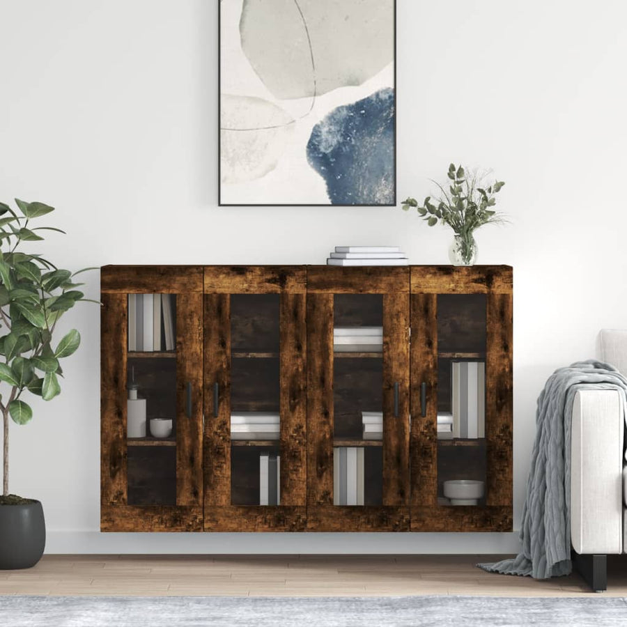 Hangkasten Bewerkt Hout Kleurig 2 Gerookt eiken