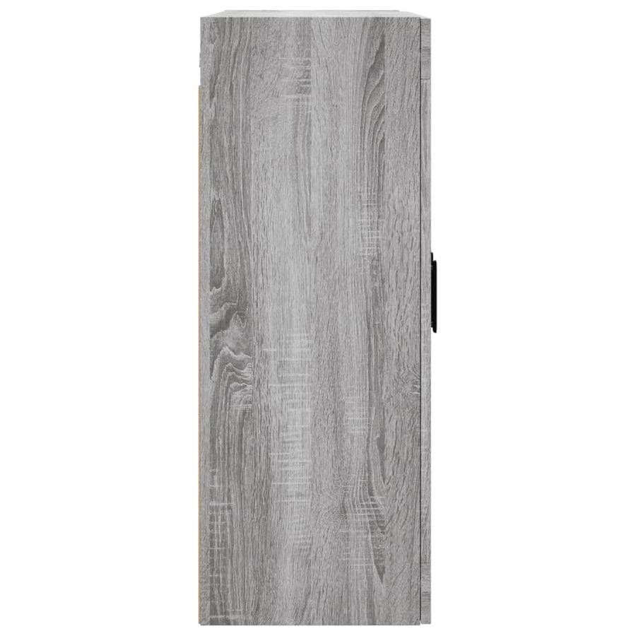 Hangkasten 2 St Bewerkt Hout Grijs Sonoma Eikenkleurig