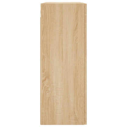 Hangkasten 2 st bewerkt hout sonoma eikenkleurig
