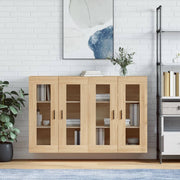 Hangkasten 2 st bewerkt hout sonoma eiken
