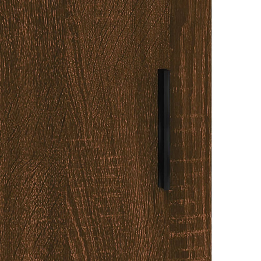 Hangkasten 2 St Bewerkt Hout Bruin Eikenkleur