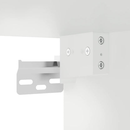 Hangkasten 2 St Bewerkt Hout Wit