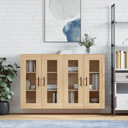 Wall cabinets 2 pcs treated wood Sonoma oak effect