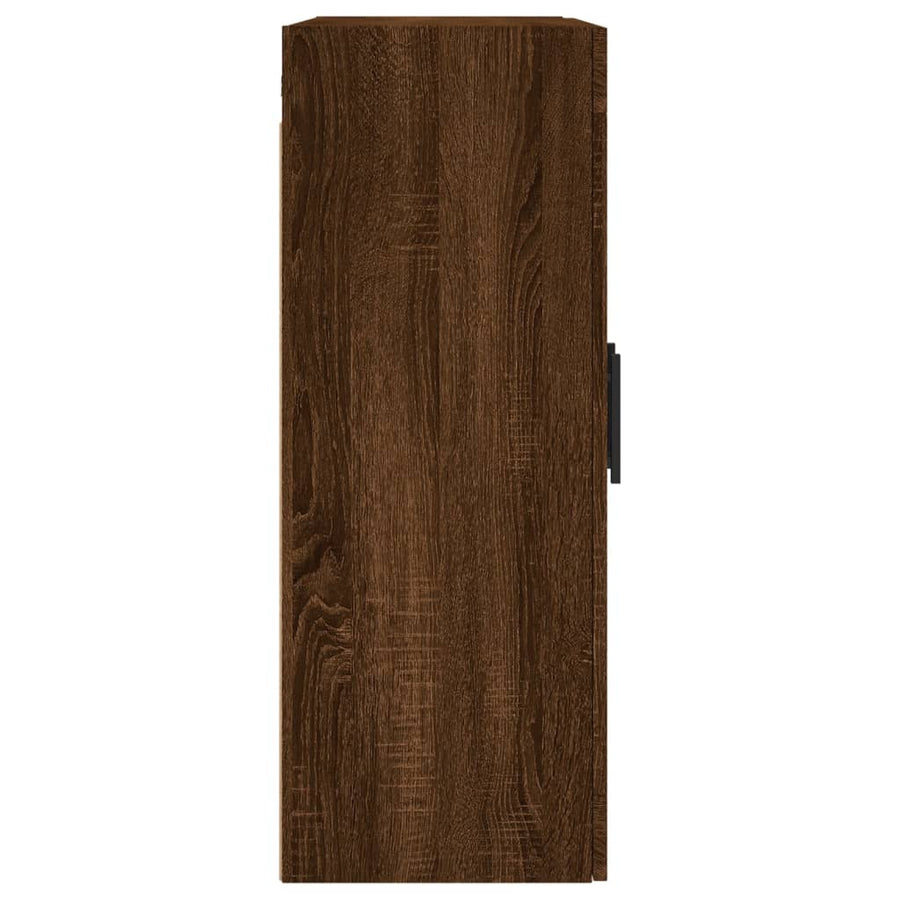 Hangkasten 2 St Bewerkt Hout Bruin Eikenkleur