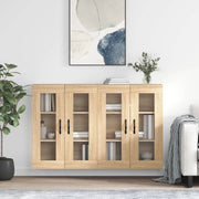 Hangkasten 2 st bewerkt hout sonoma eiken