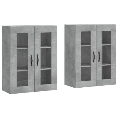 Hangkasten Bewerkt Hout 2 Betongrijs