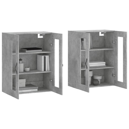 Hangkasten Bewerkt Hout 2 Betongrijs