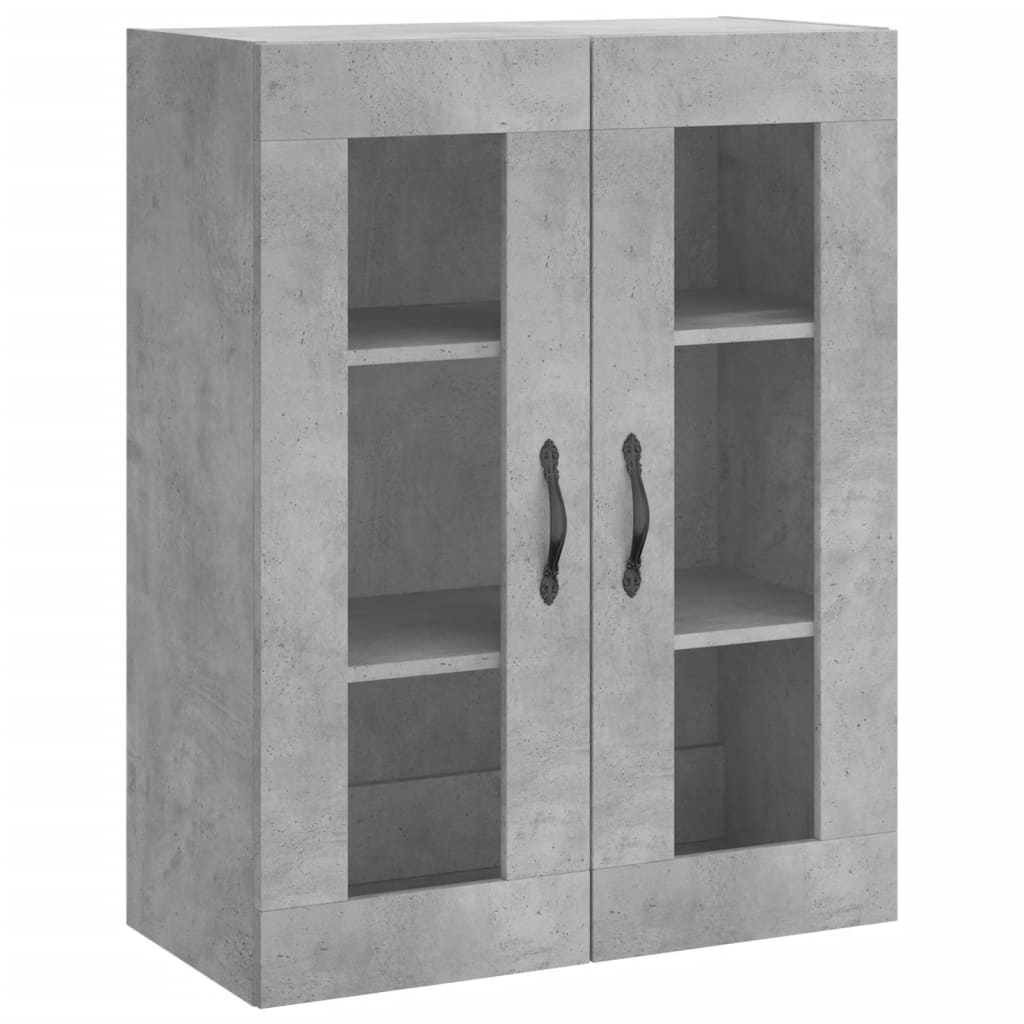 Hangkasten Bewerkt Hout 2 Betongrijs