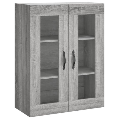 Hangkasten Bewerkt Hout Eikenkleurig 2 Grijs sonoma
