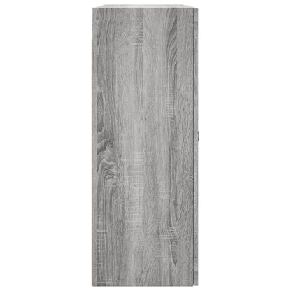 Hangkasten Bewerkt Hout Eikenkleurig 2 Grijs sonoma