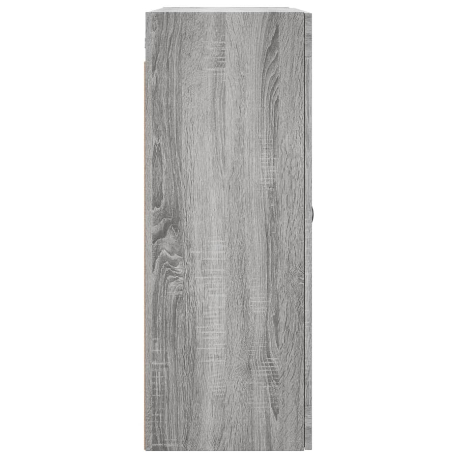 Hangkasten Bewerkt Hout Eikenkleurig 2 Grijs sonoma