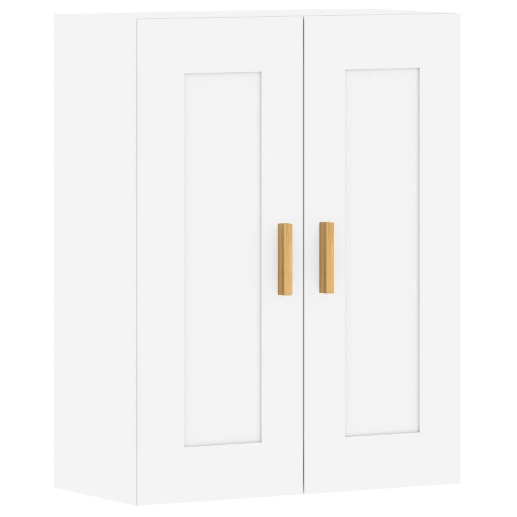 Hangkasten 2 st bewerkt hout wit