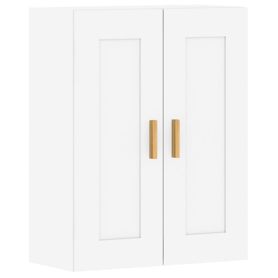 Hangkasten 2 st bewerkt hout wit