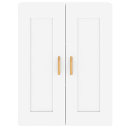 Hangkasten 2 st bewerkt hout wit