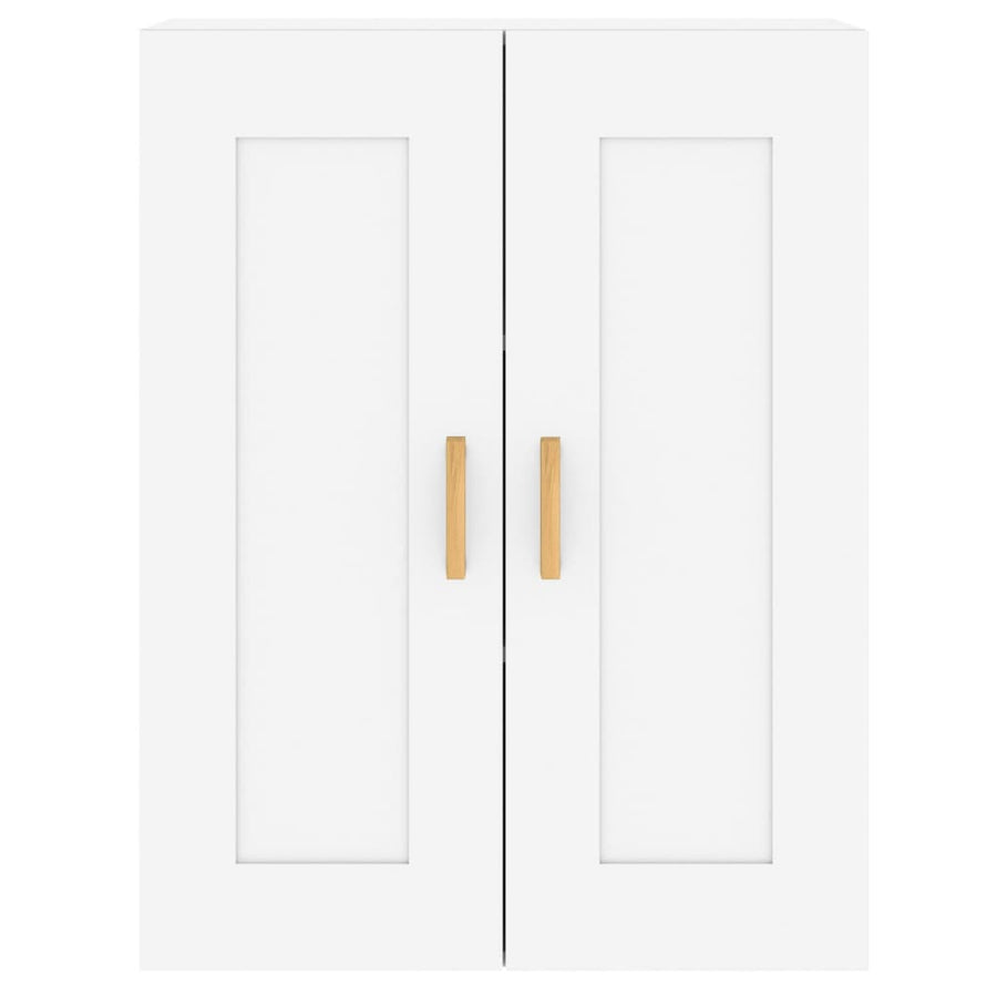 Hangkasten 2 st bewerkt hout wit