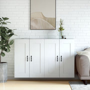 Wandkast bewerkt hout wit