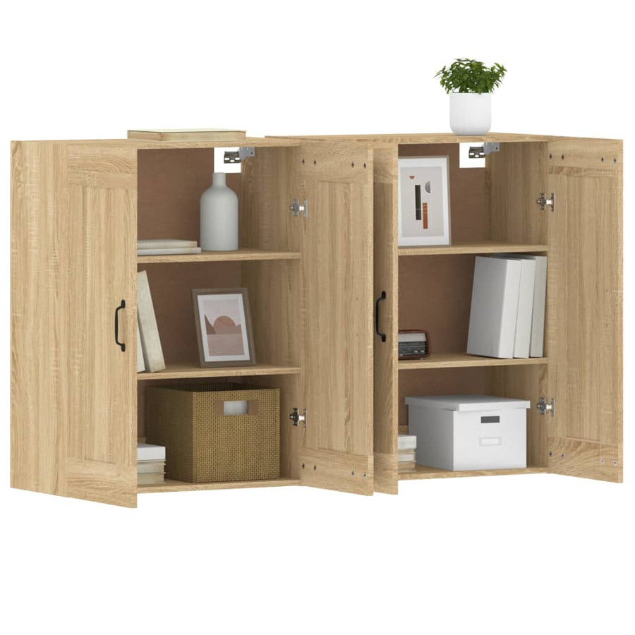 Hangkasten Bewerkt Hout Sonoma Eikenkleurig 2