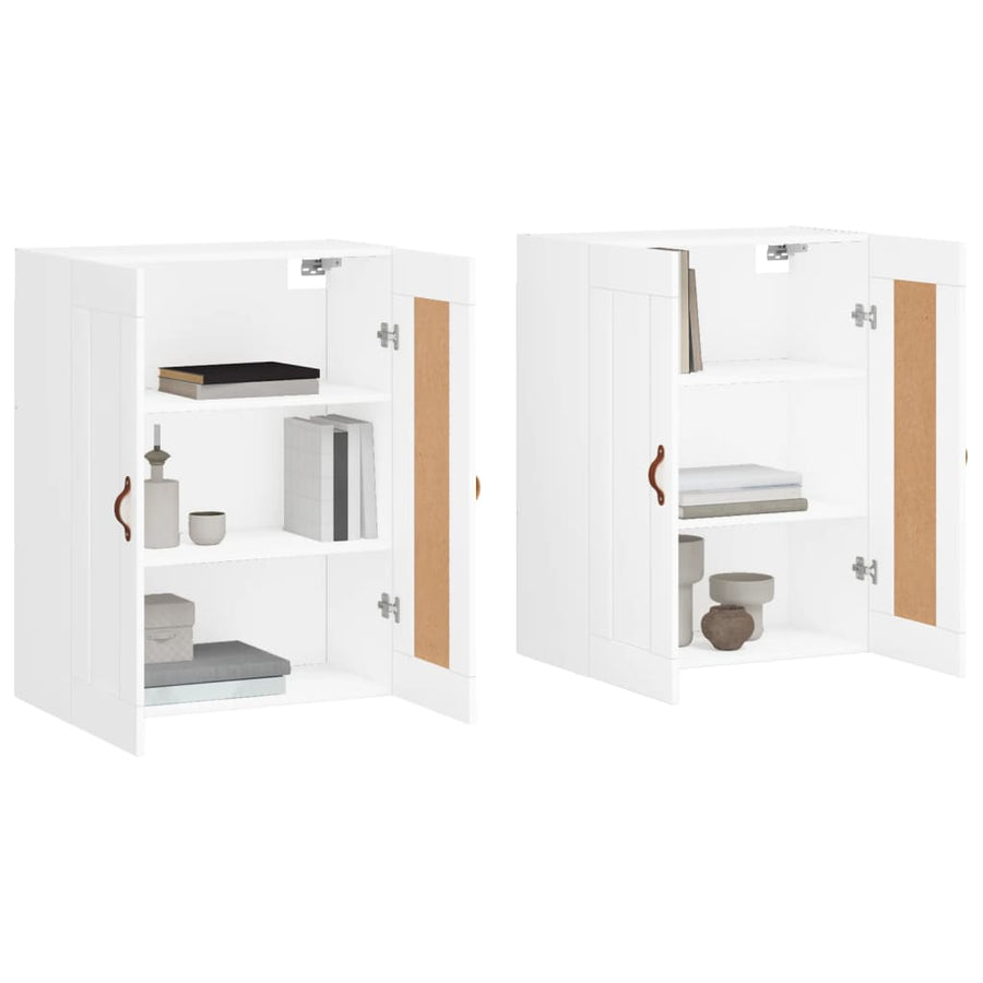 Hangkasten Bewerkt Hout 2 Wit
