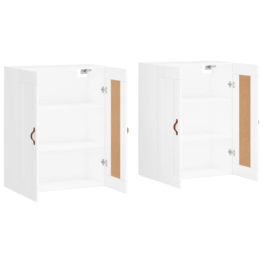 Hangkasten Bewerkt Hout 2 Wit