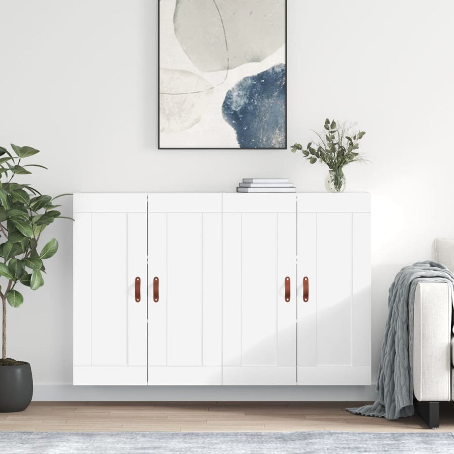 Hangkasten Bewerkt Hout 2 Wit