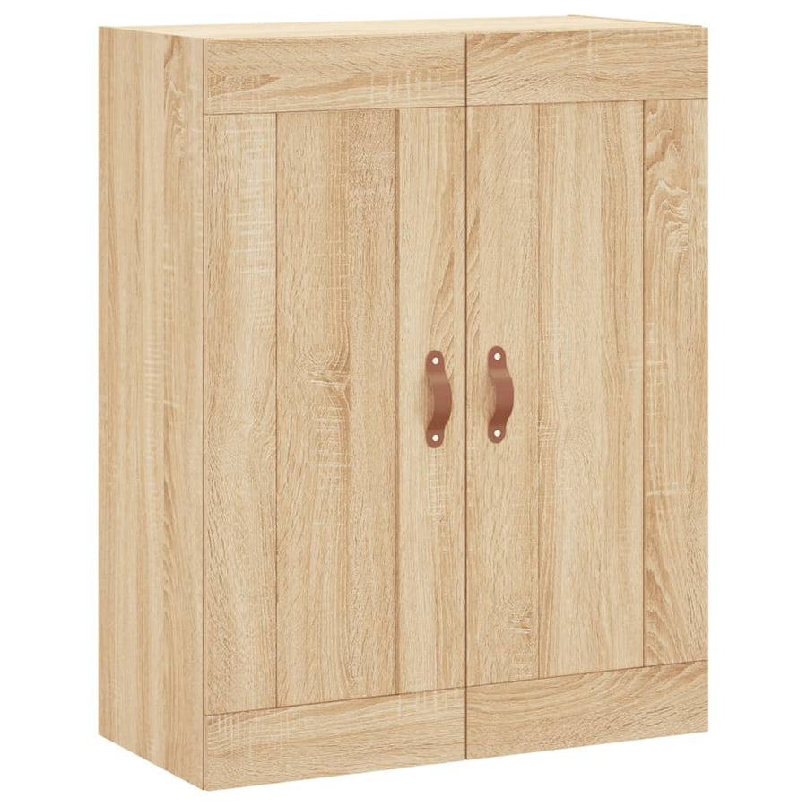 Hangkasten Bewerkt Hout Kleurig Sonoma eiken Leer