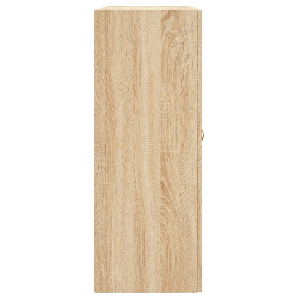 Hangkasten Bewerkt Hout Kleurig Sonoma eiken Leer